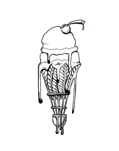 Shuttlecock Ice Cream Cone